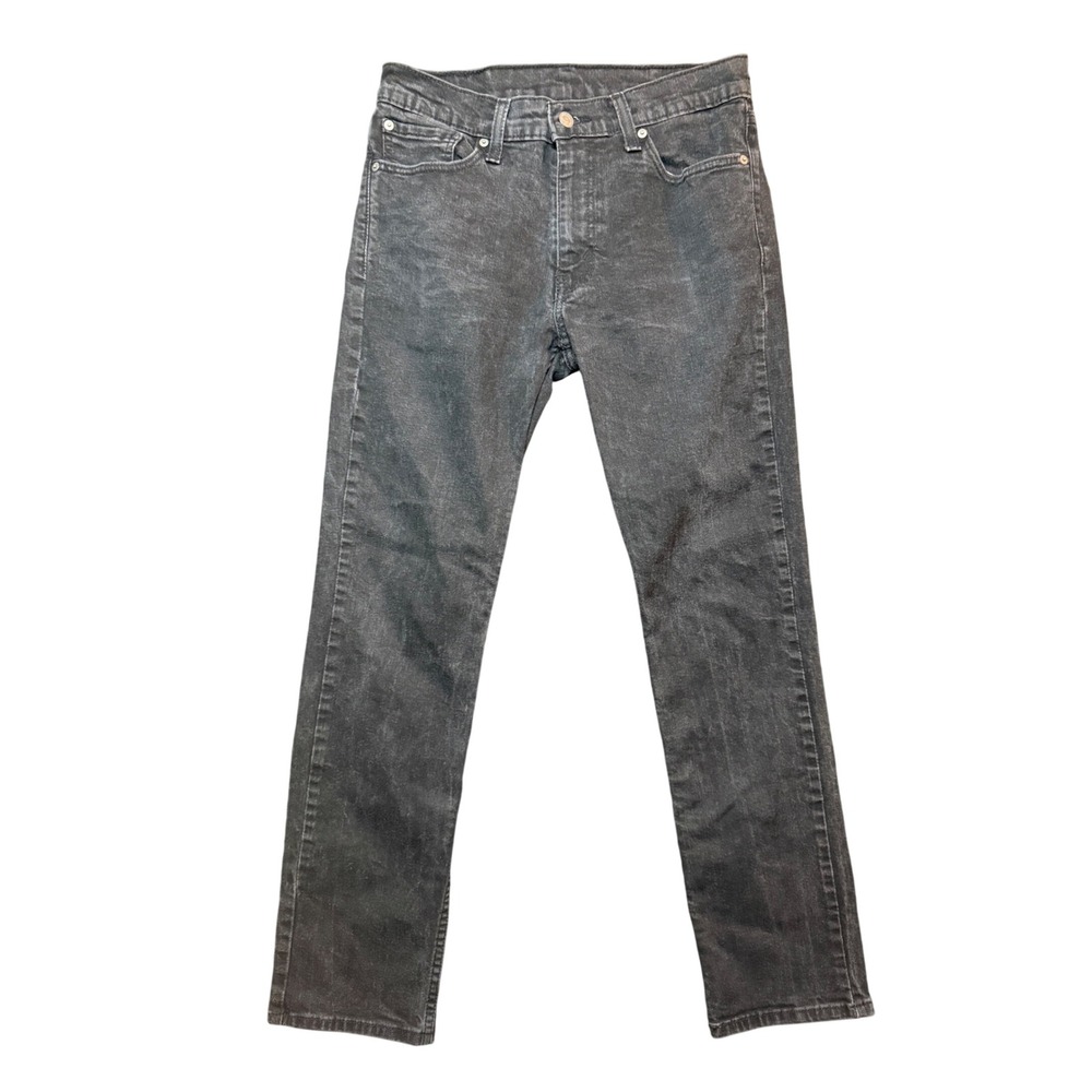 Levis 511 Slim Fit Jeans Mens 32x32 Black Red Tab Faded Denim